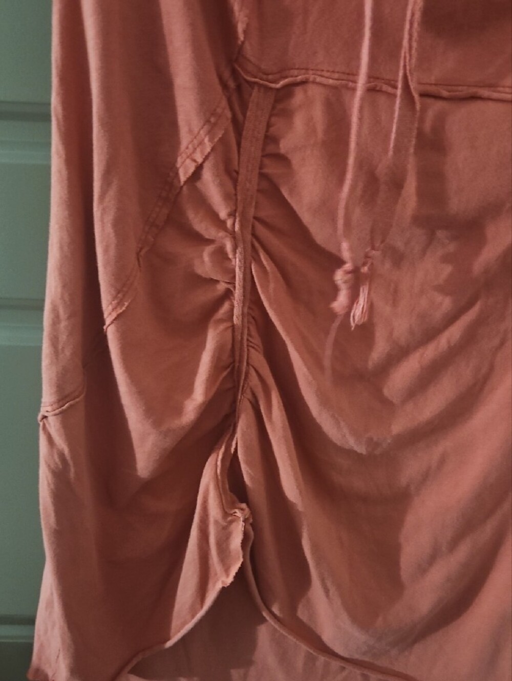 Women’s Rust Red Drawstring Tube Top - Picture 4 of 6